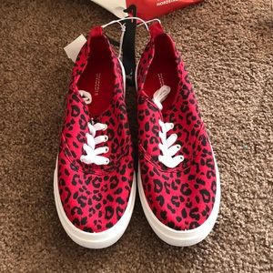 Red cheetah sneakers